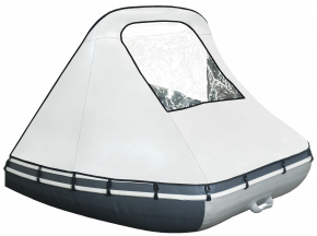 Тент носовой с окном Таймень LX 3200,3400,3600 (ПВХ) светло-серый